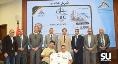 كلية الهندسة بجامعة سيناء تحصد المركز الخامس في مسابقة (IBC 2026) (2)